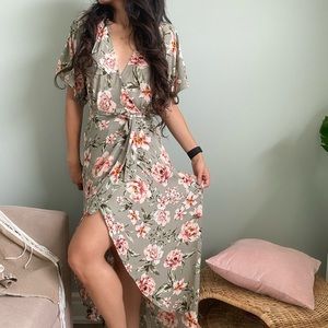 Floral Wrap Dress